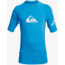 Quiksilver All Time Short Sleeve UPF 50 Rashguard Tee - Boys, Blithe, Medium/12, EQBWR03121-BMM0-M/12