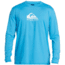 Quiksilver Solid Streak Long Sleeve UPF 50 Surf Tee - Mens, Blithe, Medium, EQYWR03247-BMM0-M