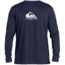 Quiksilver Solid Streak Long Sleeve UPF 50 Surf Tee - Mens, Navy Blazer, Large, EQYWR03247-BYJ0-L