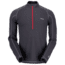 Rab Aeon Plus Zip Long Sleeve Tee - Men's-Beluga/Red-Small