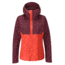 Rab Downpour Eco Jacket - Women's, Deep Heather/Red Grapefruit, Small, QWG-83-DER-10