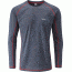 Rab Interval Long Sleeve Crew - Mens, Ebony, Large, QBU-40-EB-L