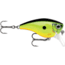 Rapala BX Big Brat Crankbait, Hard Flash, Square Bill 2.75in, 3/4 oz, 6ft, 3 Hooks, Chartreuse Shad, BXBB06CSD