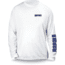 Rapala Core Long Sleeve Shirt, White Blue, Large, RCLS9014L