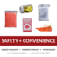 ReadyWise 64 Piece Survival Back Pack, Red, 8 x 12 x 15, RW01-621GSG-RED