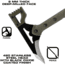 Reapr Battle Hammer, 15.75in Overall, 8in Black Oxide 420 Stainless Axe Head w/ 3.25in Cutting Edge, OD Green Nylon Handle, Ballistic Cloth Belt Sheath, 11050