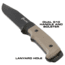 Reapr Brigade Fixed Blade Knife, 5in, 420 Stainless, Black Powdercoated, 11009