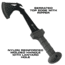 Reapr Meridius Battle Axe, 5.75in, 420 Stainless Steel, Black Oxide, 11020