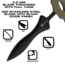 Reapr Push Dagger, 4in, 420 Stainless Steel, Spear Point Blade, Black / OD Green, 11042