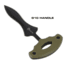 Reapr Push Dagger, 4in, 420 Stainless Steel, Spear Point Blade, Black / OD Green, 11042