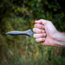 Reapr Push Dagger, 4in, 420 Stainless Steel, Spear Point Blade, Black / OD Green, 11042