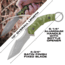 Reapr SLAMR Fixed Blade Knife, 4.75in, 420 Stainless Steel, Matte Stainless, 11010