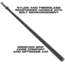 Reapr TAC Javelin Serrated Spear, 8in, Stainless Steel, Black Oxide, 11022