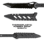 Reapr TAC Javelin Serrated Spear, 8in, Stainless Steel, Black Oxide, 11022