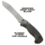 Reapr TAC Jungle Fixed Blade Knife, 11in, 420 Stainless Steel, Satin Stainless, 11006