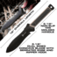 Reapr Versa Hori Hori Fixed Blade Knife, 6.5in, 420 Stainless Steel, Black Powdercoated, 11017