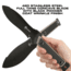 Reapr Versa Hori Hori Fixed Blade Knife, 6.5in, 420 Stainless Steel, Black Powdercoated, 11017
