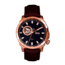Reign Bauer Automatic Semi-Skeleton Leather-Band Watch, Rose Gold/Black, One Size, REIRN6006