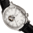 Reign Bauer Automatic Semi-Skeleton Leather-Band Watch, Silver/White, One Size, REIRN6001