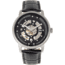 Reign Belfour Automatic Skeleton Leather-Band Watch, Silver/Black, One Size, REIRN3607