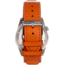 Reign Francis Leather-Band Watch w/Date, Black/Orange, One Size, REIRN6305