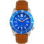 Reign Francis Leather-Band Watch w/Date, Brown/Blue, One Size, REIRN6304