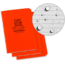 Rite in the Rain Stapled Mini Notebook,  Universal, 3 Pack, Orange, OR71FX-M