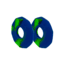 Riverside Seawall Drip Rings, Lime/Silver, 091377