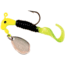 Road Runner Curly Tail Jig w/Spinner, Chartreuse/Black/Chartreuse, 1/16oz, Strip Card, 1602-030