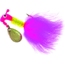 Road Runner Marabou Jig w/Spinner, 1/16 oz Pink/Chartreuse/Pink Strip, 2/Pack, B2-1002-078