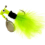 Road Runner Marabou Jig w/Spinner, Chartreuse/Black/Chartreuse Strip, 1/16oz, Strip Card, 1002-030