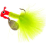 Road Runner Marabou Jig w/Spinner, Chartreuse/Chartreuse Strip, 1/8oz, Strip Card, 1003-012