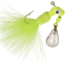 Road Runner Marabou Jig w/Spinner, Chartreuse/Chartreuse Strip, 1/16oz, Strip Card, 1002-012