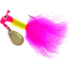 Road Runner Marabou Jig w/Spinner, Pink/Chartreuse/Pink Strip, 1/8oz, Strip Card, 1003-078
