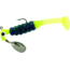 Road Runner Slabalicious Jig w/Spinner, 1 Rig Bait, 1 Body, Chartreuse/Junebug/Chartreuse, 1/8oz, 703-061