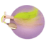 Road Runner Striper Bucktail Jig w/Spinner, Chartreuse/White/Chartreuse Strip, 1/2oz, Strip Card, 1006-094