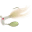 Road Runner Striper Bucktail Jig w/Spinner, White/White Strip, 1/2oz, Strip Card, 1006-001
