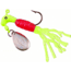 Road Runner Turbo Tail Jig w/Spinner, Chartreuse/Red/Chartreuse Strip, 1/8oz, Strip Card, 1203-044