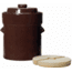 Roots &amp; Harvest Traditional Style Water-Seal Crock Set, 2L Fermentation Crock w/Lid &amp; Weights, Brown, Small, 1562