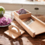 Roots &amp; Harvest Triple Blade Cabbage Cutter, Wood/Stainless, Small, 1347
