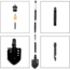 Rothco 8-in-1 Multi-Tool Survival Shovel / Portable Camping Entrenching Tool - Stainless Steel, 10156