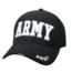 Rothco Deluxe Army Embroidered Low Profile Insignia Cap, Black, 9385-Black