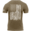 Rothco Distressed US Flag Athletic Fit T-Shirt, Coyote Brown, Small, 2632-CoyoteBrown-S