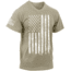 Rothco Distressed US Flag Athletic Fit T-Shirt, Desert Sand, Medium, 10870-DesertSand-M