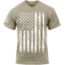 Rothco Distressed US Flag Athletic Fit T-Shirt, Desert Sand, Medium, 10870-DesertSand-M