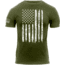 Rothco Distressed US Flag Athletic Fit T-Shirt, Olive Drab, Small, 2832-OliveDrab-S