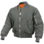 Rothco Enhanced Nylon MA-1 Flight Jacket, Small, Gunmetal Grey, 72890-GunmetalGrey-S