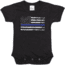 Rothco Infant Thin Blue Line One-Piece Bodysuit, Black, 12M - 18M, 2273-330