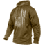 Rothco U.S. Flag Concealed Carry Hoodie - Men's, Coyote Brown, Extra Large, 8081-CoyoteBrown-XL