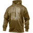 Rothco U.S. Flag Concealed Carry Hoodie - Men's, Coyote Brown, Extra Large, 8081-CoyoteBrown-XL